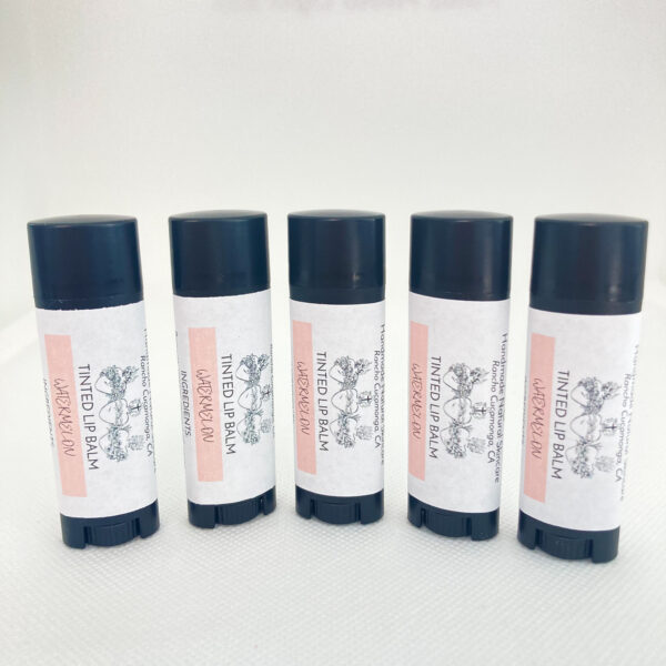 Tinted Watermelon Natural Lip Balm Chapstick - Image 2