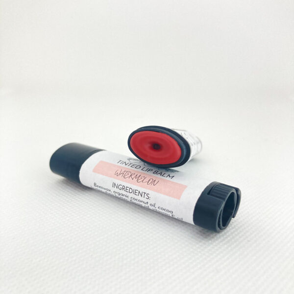 Tinted Watermelon Natural Lip Balm Chapstick - Image 3